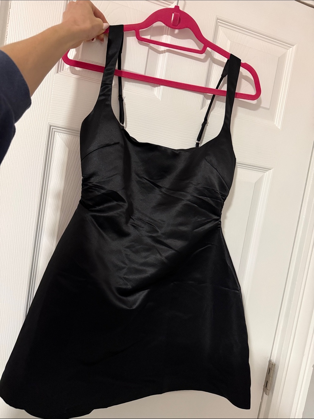 Babyboo Fashion Satin Mini Dress Black Size Medium NWT